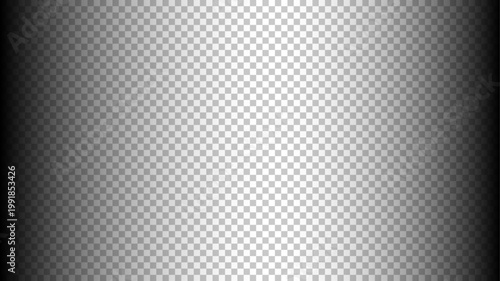 Black gradient overlay vignette background. Transparent grid vignette frame. Soft blurred frame with depth effect. Minimal neutral backdrop for photography or creative design. Vector illustration.