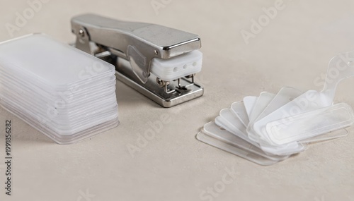 View of writable index tabs being punched and laminated emphasizing the functionality and neat appearance suitable for custom planner sections.