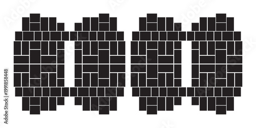 Mood board or photo collage template set. Black mosaic art grid arrangement. Picture frame composition portfolio collection. Wall gallery layout design for presentation, poster, mockup, banner. Vector