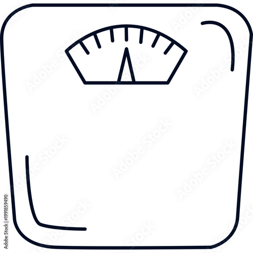 Minimalist Bathroom Scale Icon for Health and Fitness