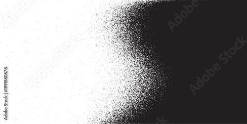 Obraz na plátně Abstract black and white grain noise texture gradient fade modern dust overlay b