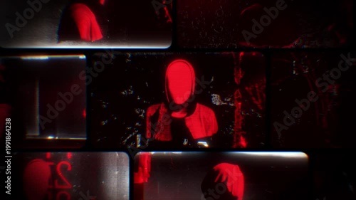 Flickering noisy grunge style film reel effect loop.
