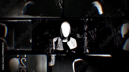 Flickering noisy grunge style film reel effect loop.
