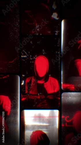 Flickering noisy grunge style film reel effect loop.
