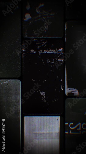 Flickering noisy grunge style film reel effect loop.
