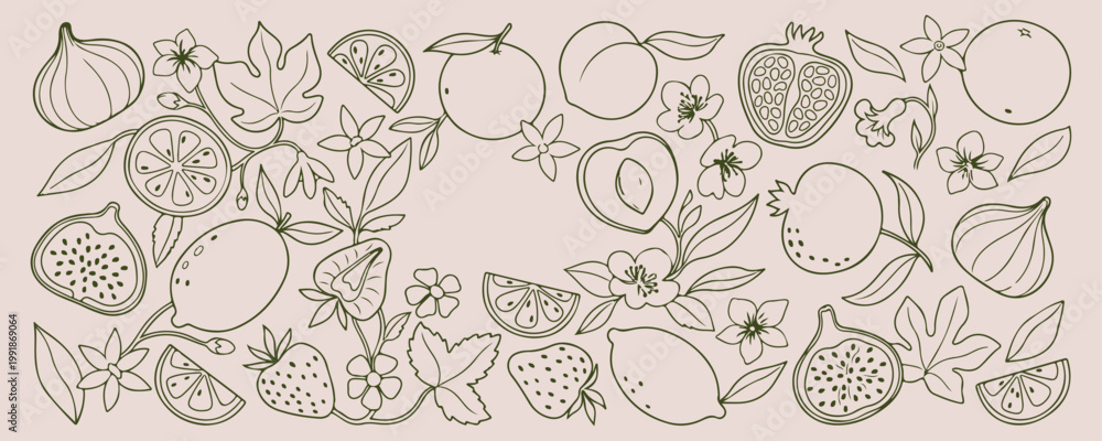 Fototapeta premium Happy thanksgiving turkey dinner, holiday food celebration, autumn harvest doodle, family dinner line art, seasonal gratitude sketch, traditional feast illustration, pumpkin and pie