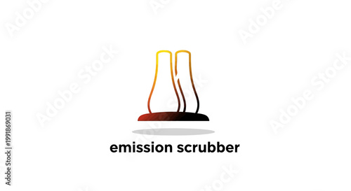 Emission Scrubber Logo - Modern Industrial Design and Concept.