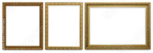 Tableau sur toile Elegant ornate gold frames element set