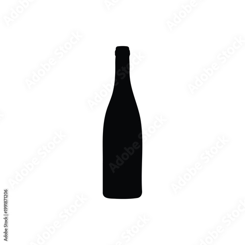 Comine  bottle silhouette icon vector flat design.