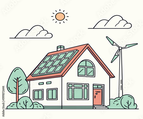 solar-house-eco-living-illustration.eps