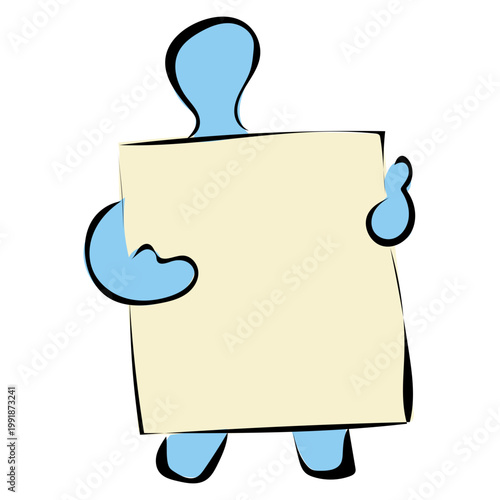 Charakter mit Schild