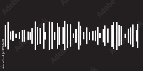 sound waves isolated on white and black background. Sound waves vector icon . vector illustration.
