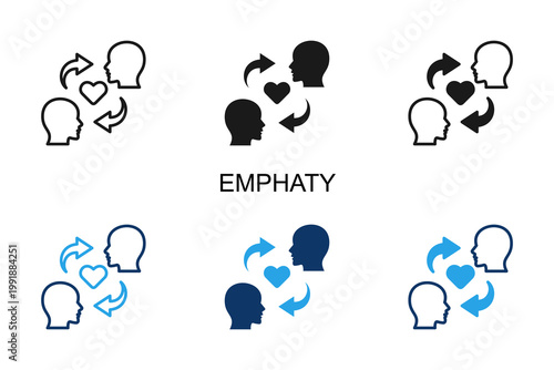 Empathy Icon Multi Style Vector Illustration