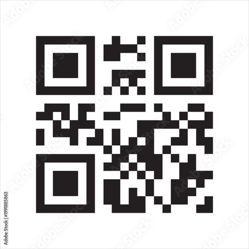 QR code icon transparent, QR code image - vector