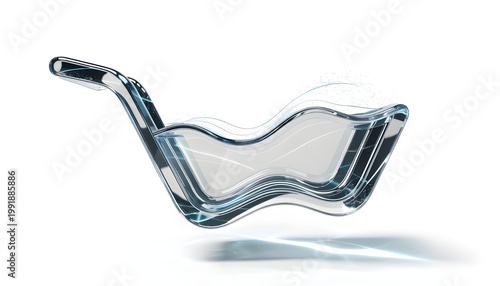 Minimalist Ecommerce Concept with Floating Shopping Bag, Modern Online Shopping Design, Clean Digital Retail Illustration