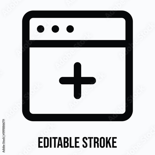 Health Browser Vector Icon, Medical Related Icon, Isolated Lineal Vector Icon.