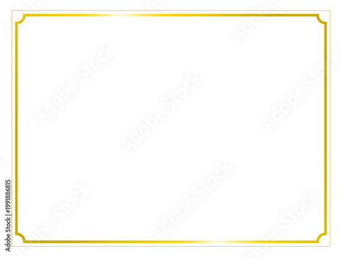 シンプルなゴールドフレーム