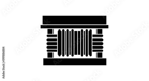 Black and white radiator icon.