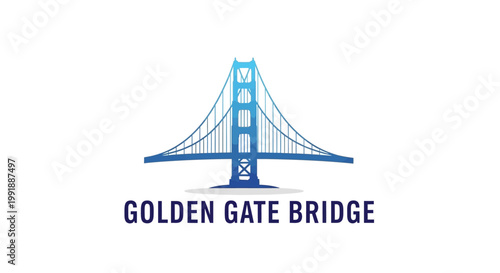 Iconic Golden Gate Bridge in San Francisco, California, USA.