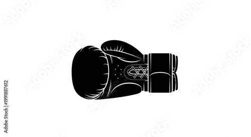 Black Boxing Glove Sports Equipment.