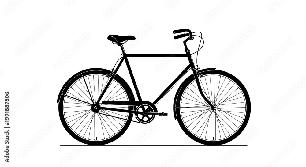 Fototapeta premium Vintage bicycle with thin tires.