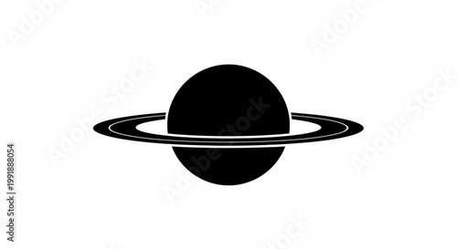 Saturn planet with ring system.