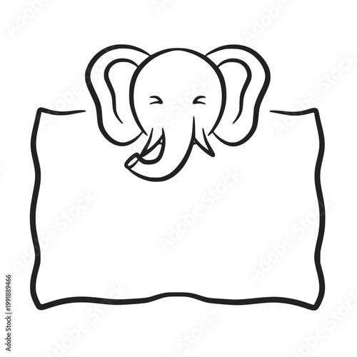 Photography Blank notes with elephants