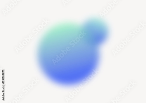 Photography Blue blurry circle background, off-white design