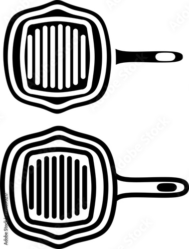 Grill Pan Kitchen Utensil Icon