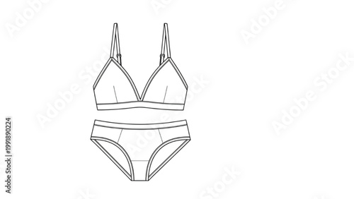 Woman wears elegant lingerie set with delicate design