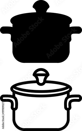 Cooking Pot Kitchen Utensil Icon