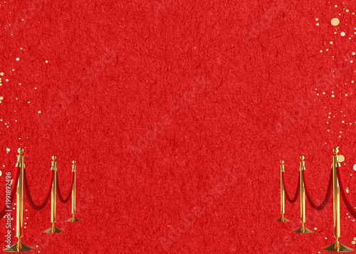 Photos Red gold barricade background