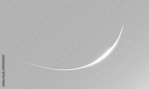 Fotografija white light stroke with elegant tapered curve and glowing motion flare
