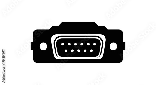 VGA connector computer port.