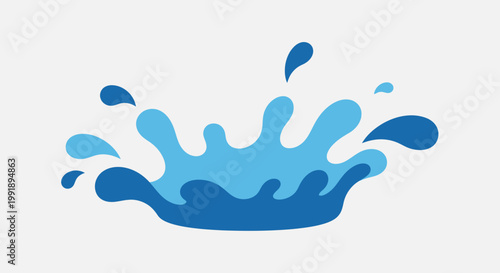 Abstract blue water splash