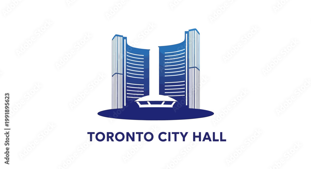 Fototapeta premium Iconic Toronto City Hall - Modern Architecture and Urban Landmark.