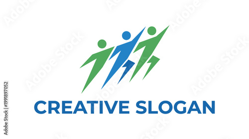 Teamwork Success Abstract Figures Logo.