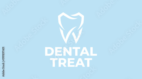 Dental Treat Logo with Tooth Icon and Text.