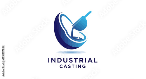 Industrial Casting Logo - Modern Design for Manufacturing Business.