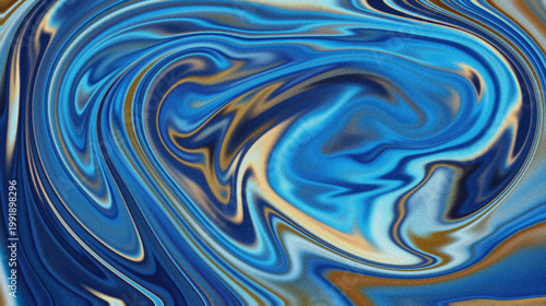 Bild auf Leinwand Abstract fluid background, featuring swirling patterns, of deep royal, blue and