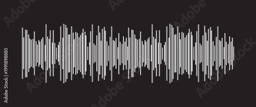 sound waves isolated on white and black background. Sound waves vector icon . vector illustration.