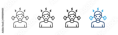 Anger Different Set Vector Icon
