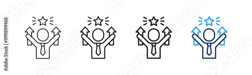 Motivation Boost Different Set Vector Icon