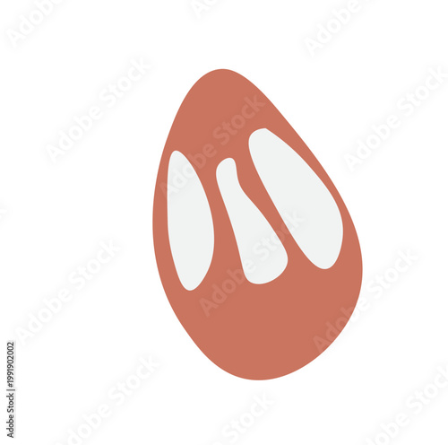 Pink Easter Egg Heart Illustration