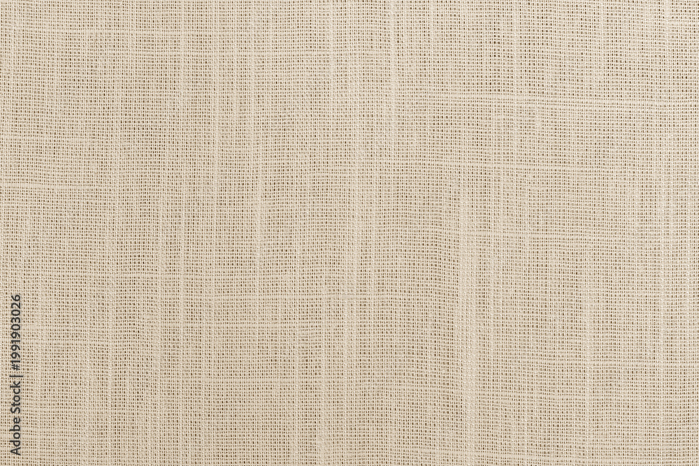 Fototapeta premium Brown linen fabric cloth texture for background, natural textile pattern.