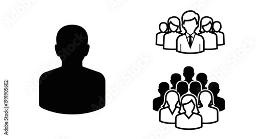 Human silhouette icons representing individuals and groups.