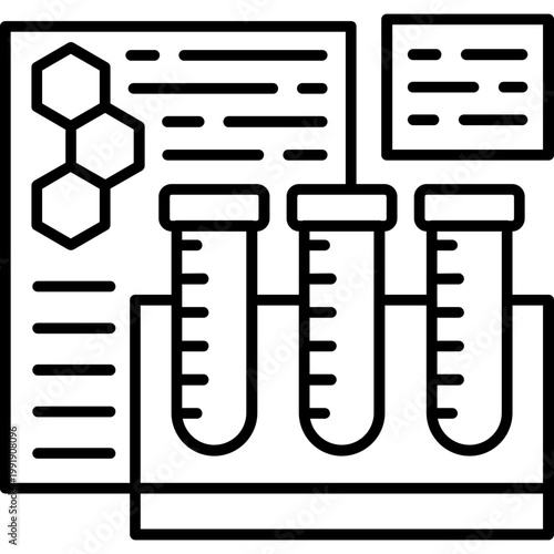 Experiment Test Tube Outline Icon