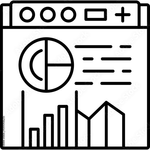 Analytics Dashboard Outline Icon