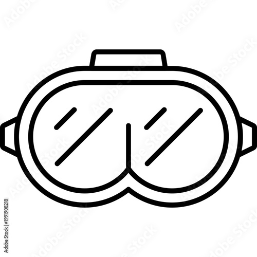 Experiment Safety Goggles Outline Icon