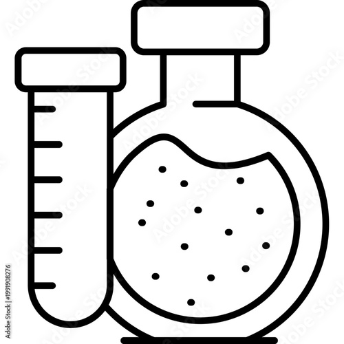 Lab Equipment Set Outline Icon